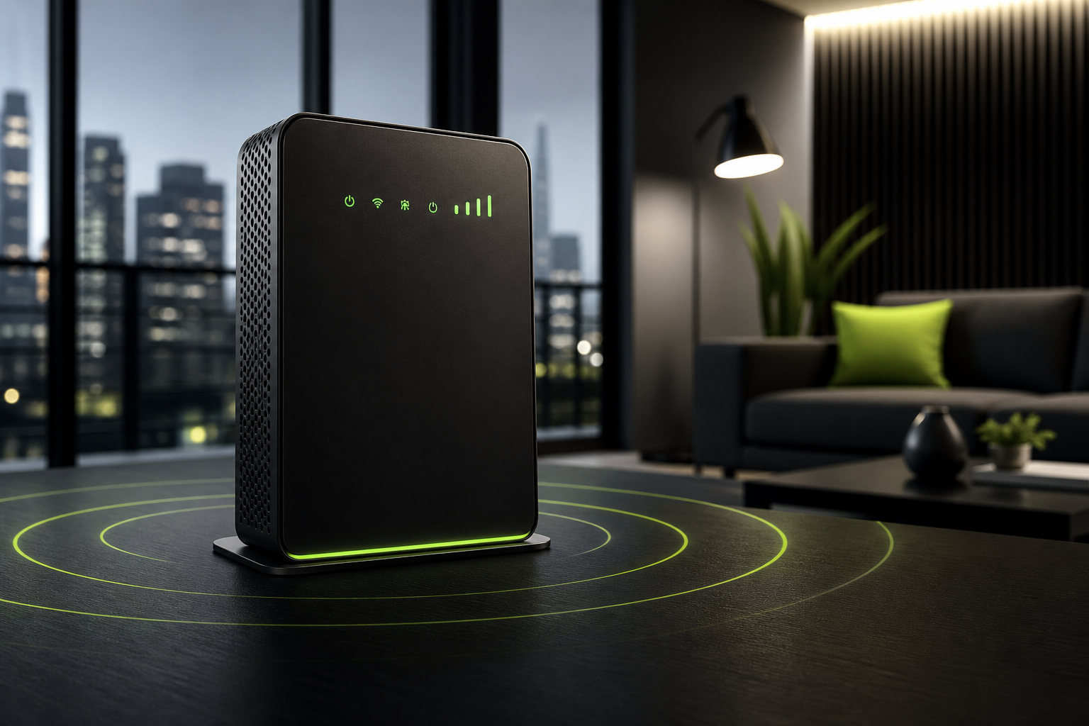 LTE and 5G internet router visual